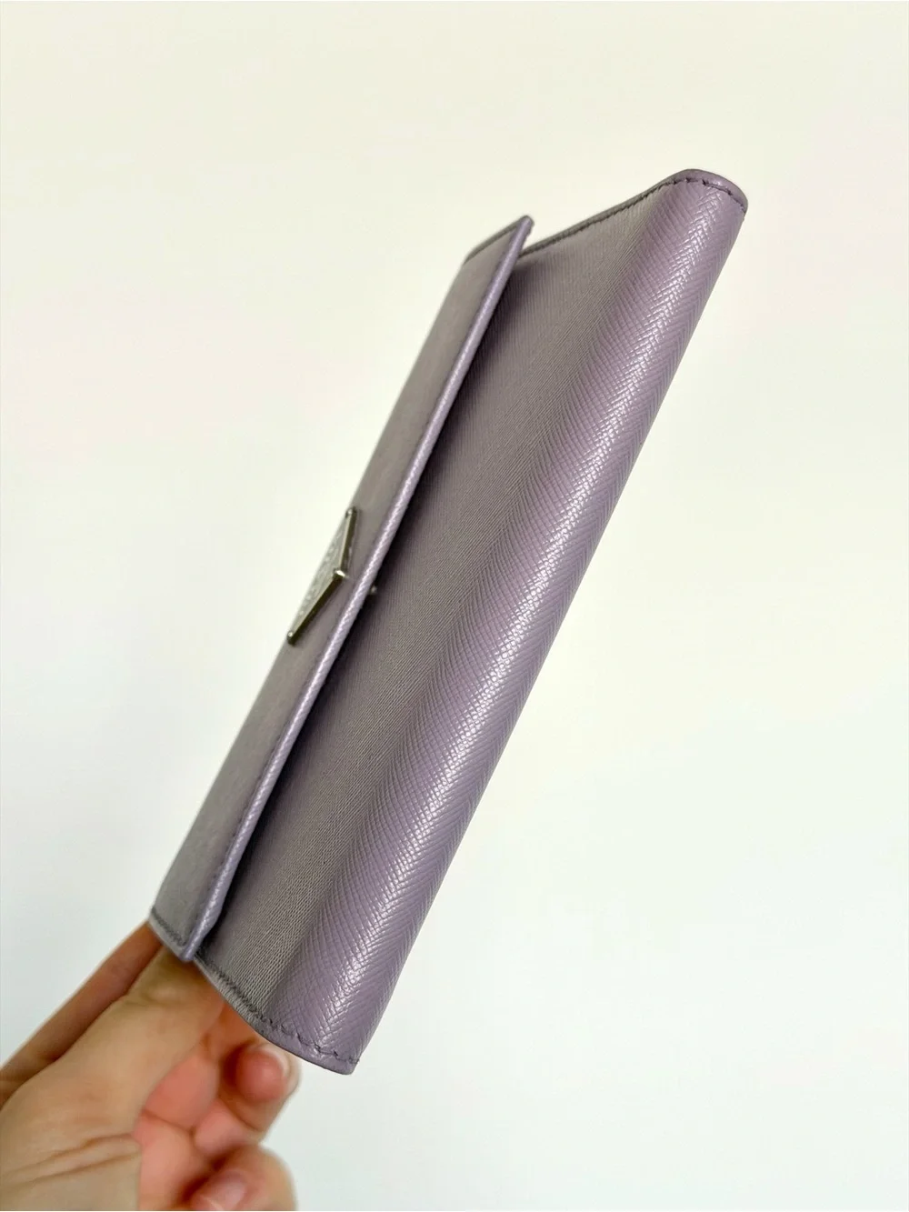 Prada Purple Leather Compact Wallet